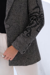 Blazer Bordado Negro