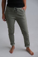 Pantalón Strech Recto Verde Seco