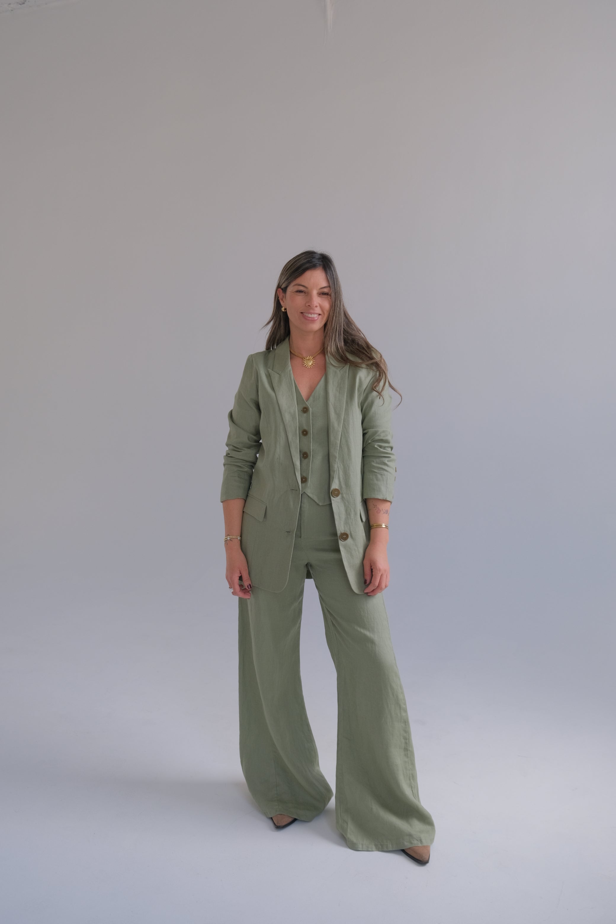 Pantalón Bruna Verde Seco CÁPSULA