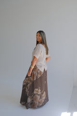 Falda Flora Chocolate