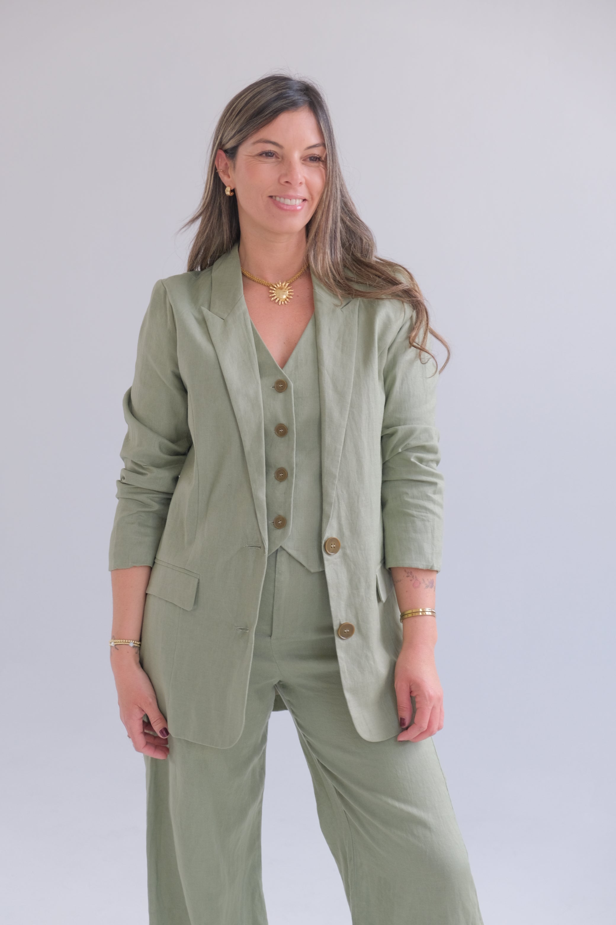 Blazer verde seco Cápsula