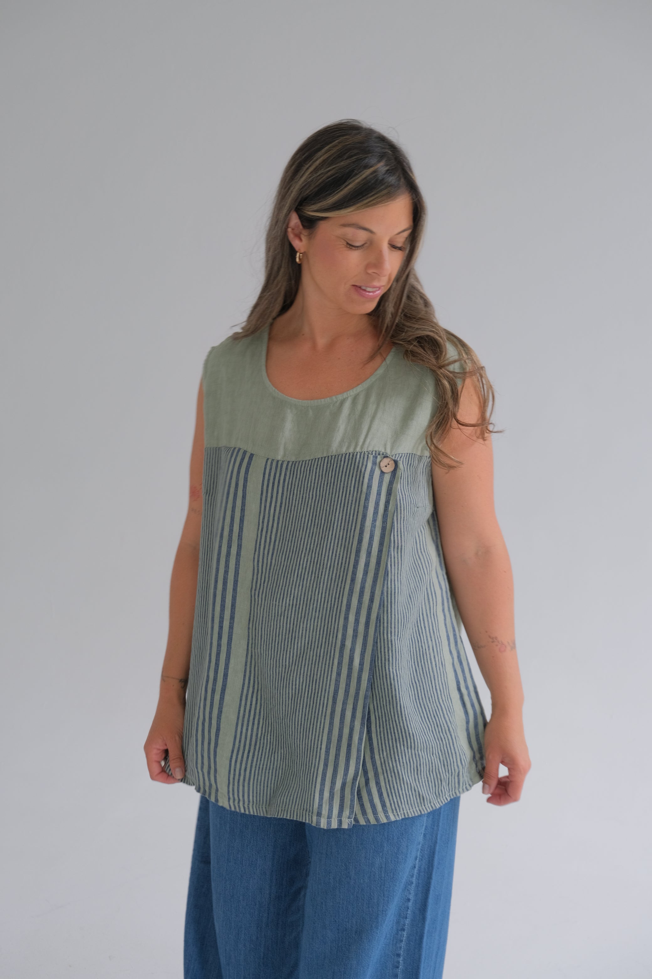 Musculosa Rayas Verde