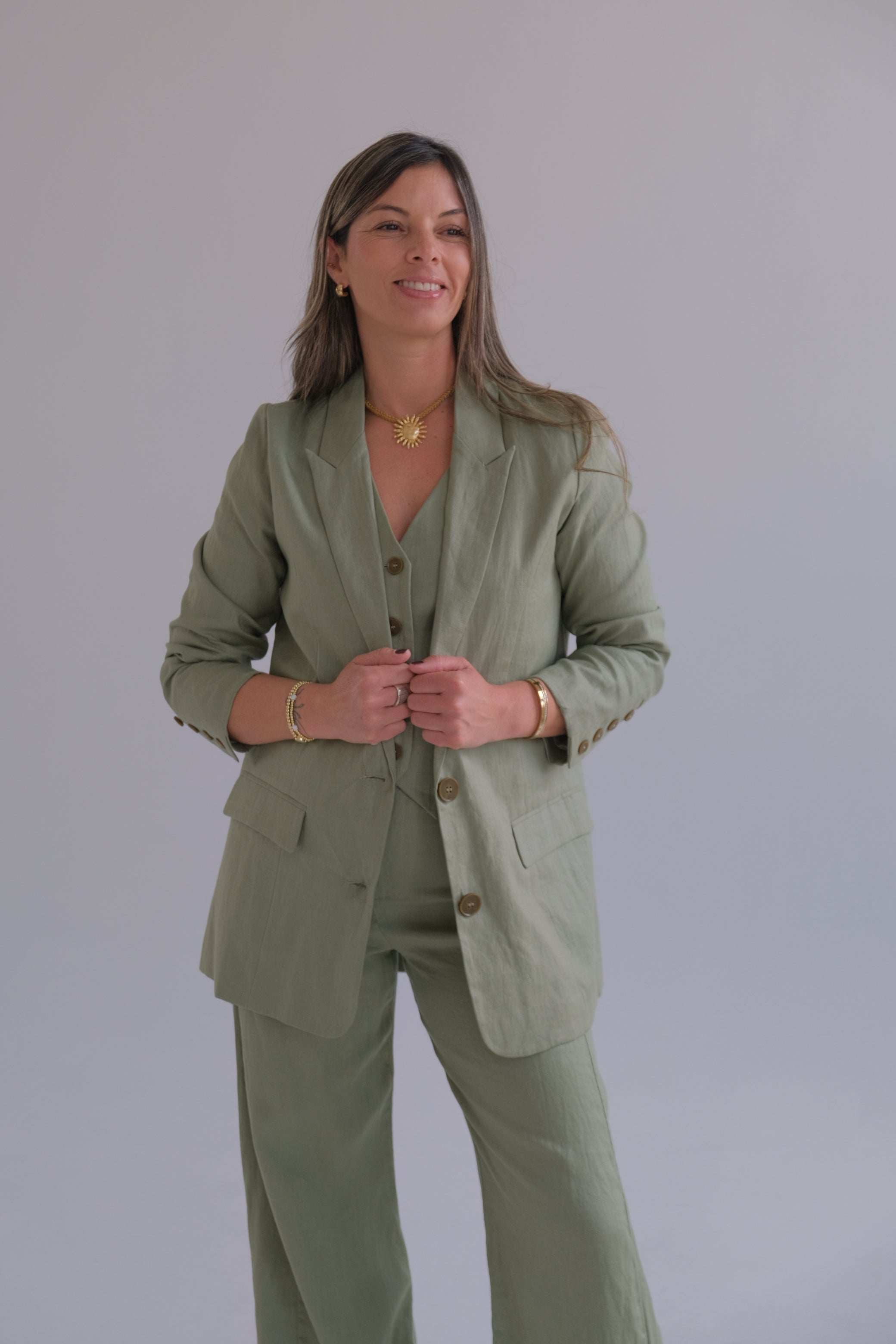 Blazer verde seco Cápsula