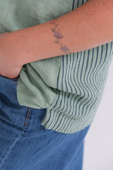 Musculosa Rayas Back Verde