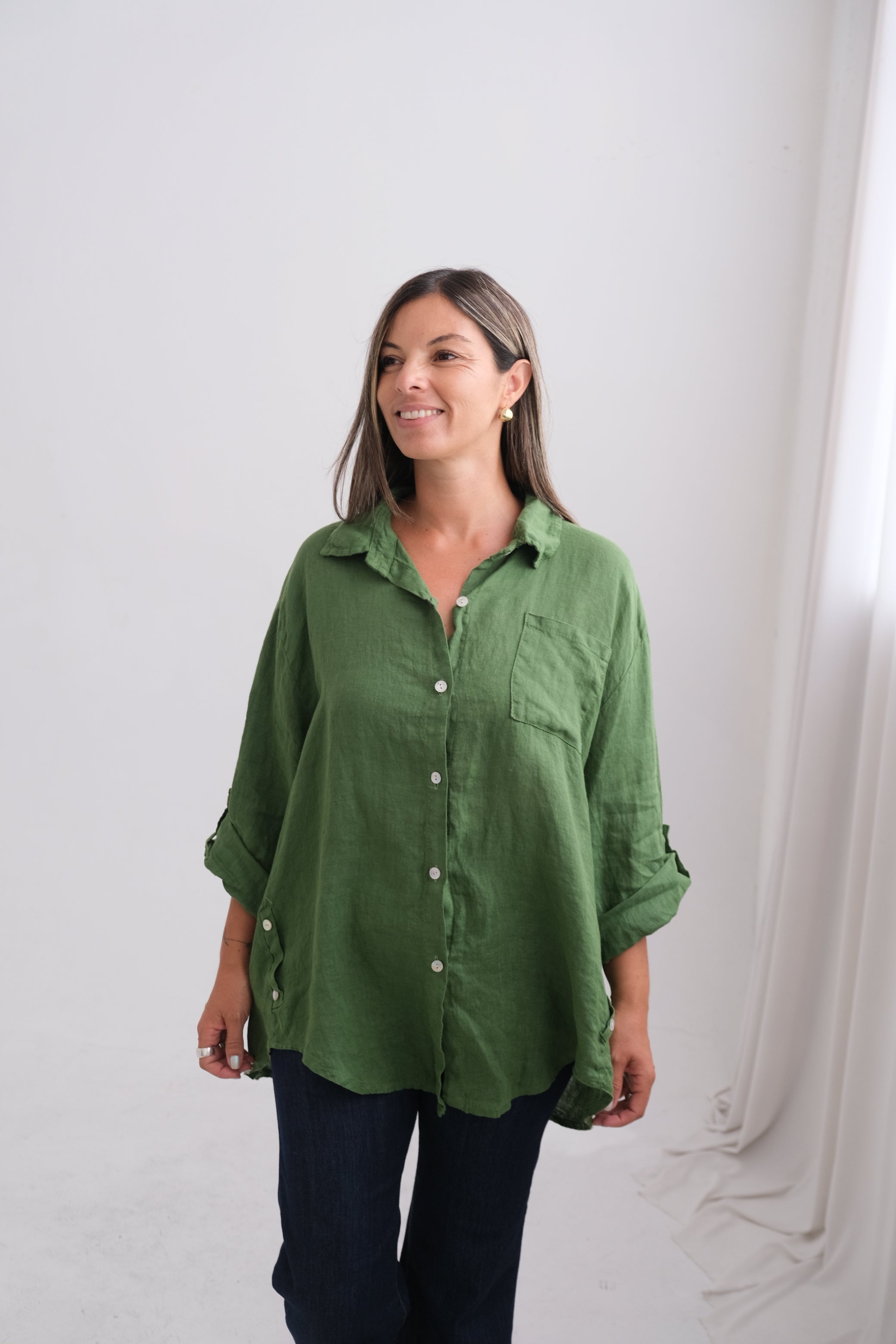 Camisa Pocket Verde Seco
