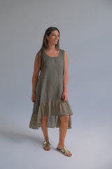 Vestido Flamenquero Verde Seco