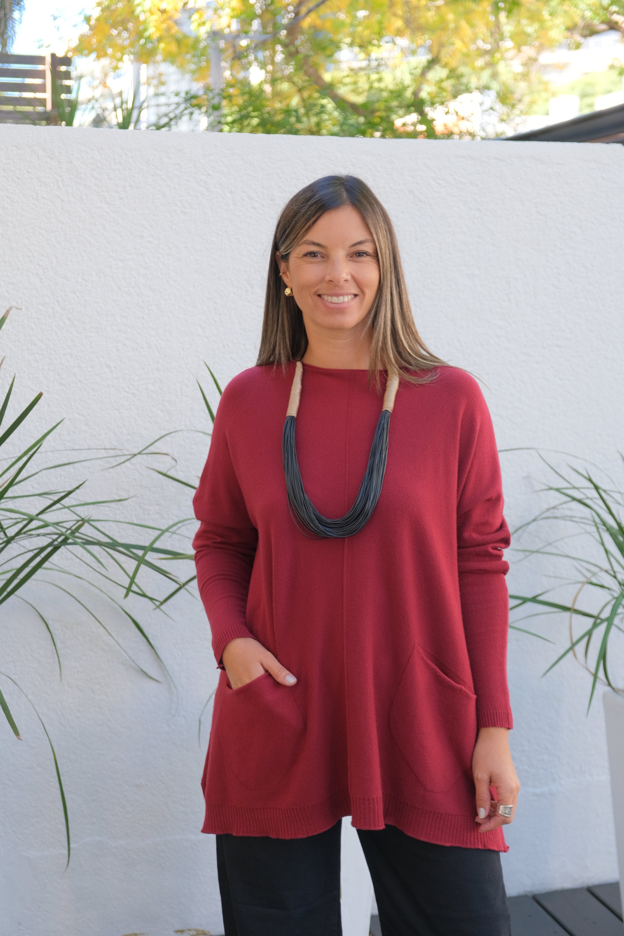 Sweater Basic Bordó