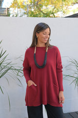 Sweater Basic Bordó