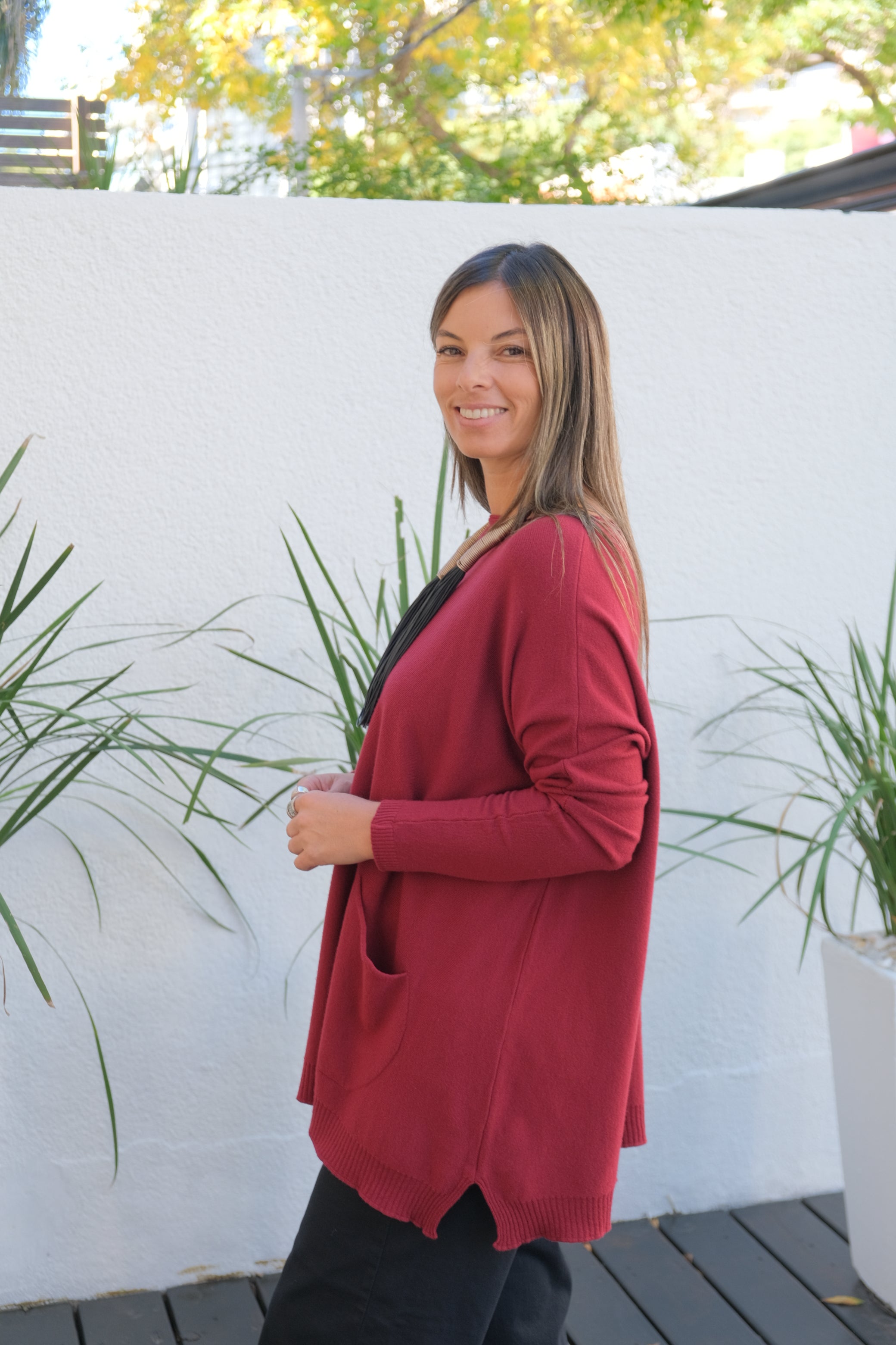 Sweater Basic Bordó
