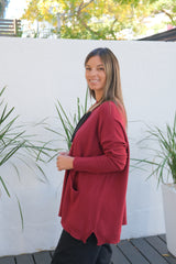 Sweater Basic Bordó