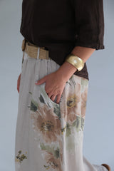 Falda Flora Beige