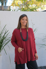 Sweater Basic Bordó