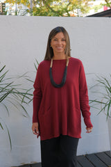 Sweater Basic Bordó