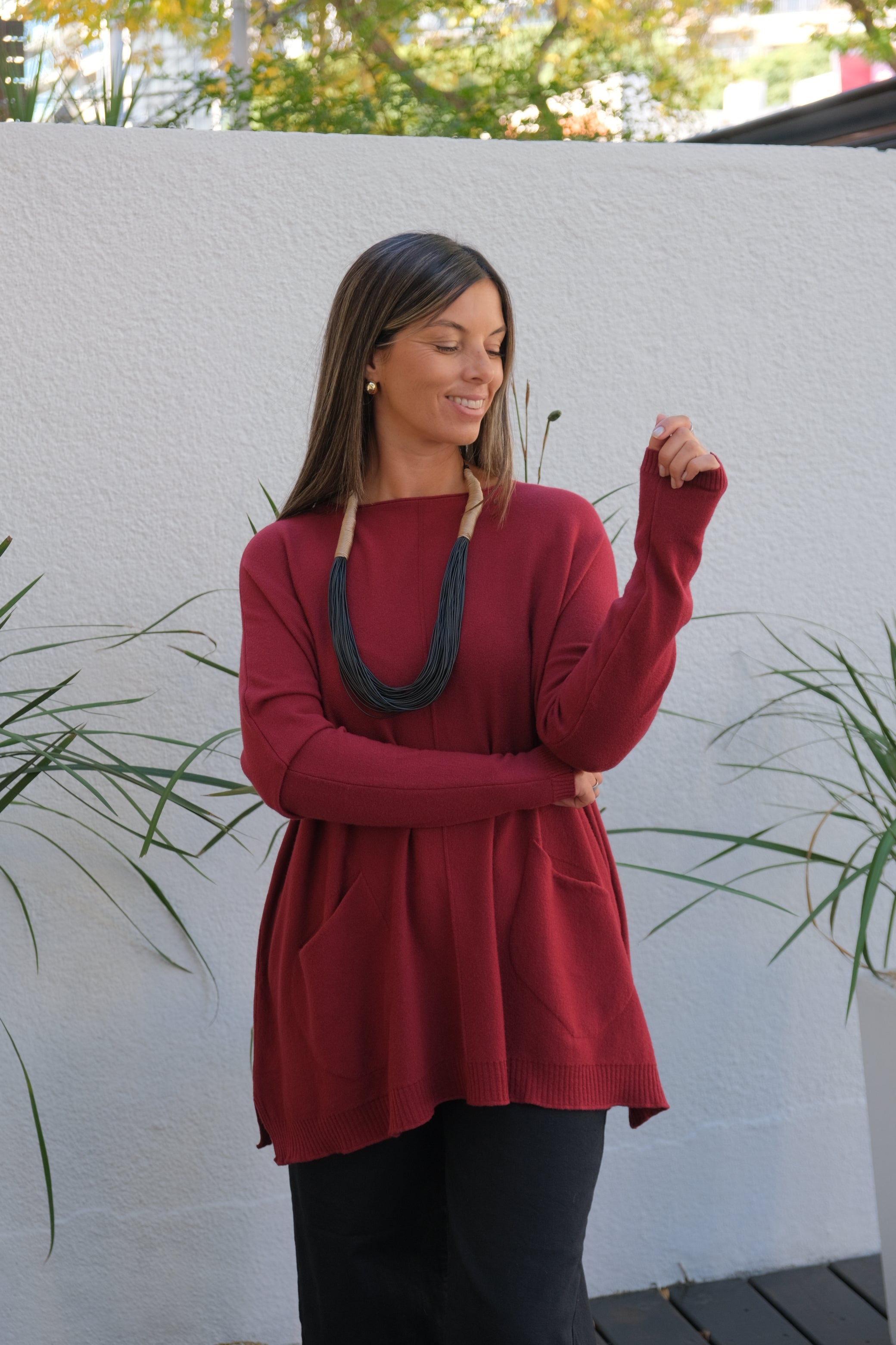 Sweater Basic Bordó