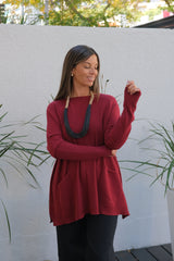 Sweater Basic Bordó