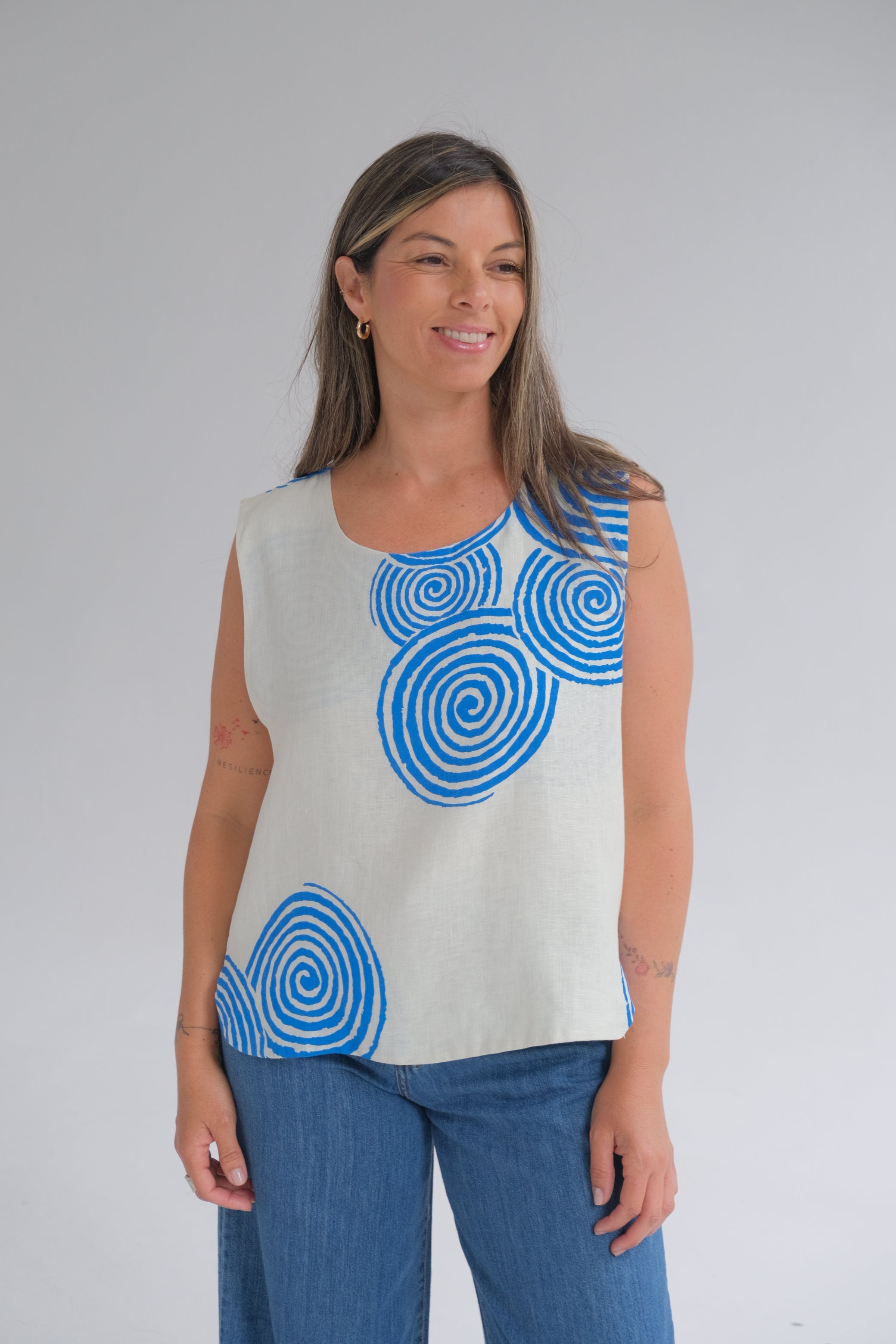 Musculosa Anthea Azul Francia