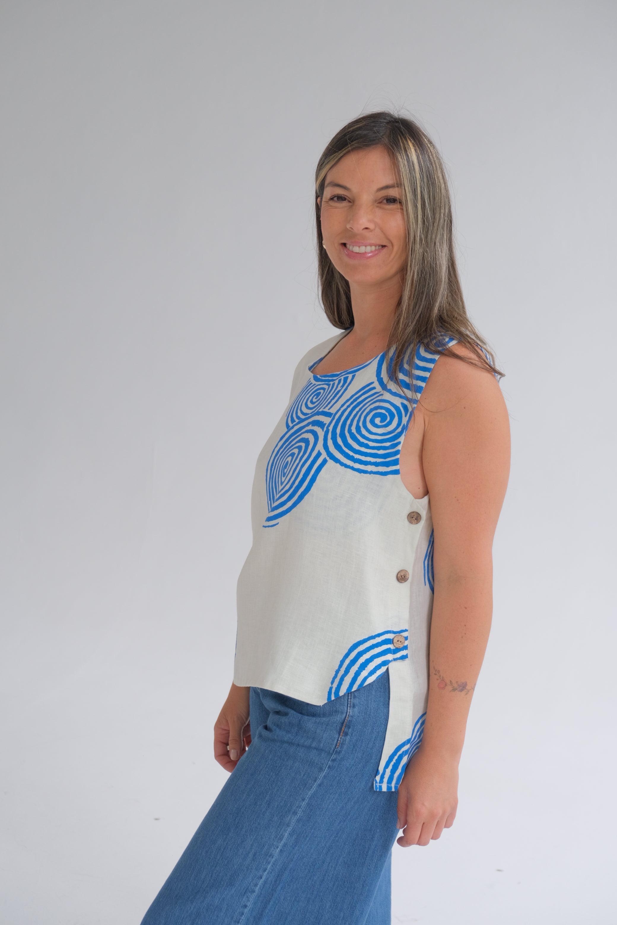 Musculosa Anthea Azul Francia