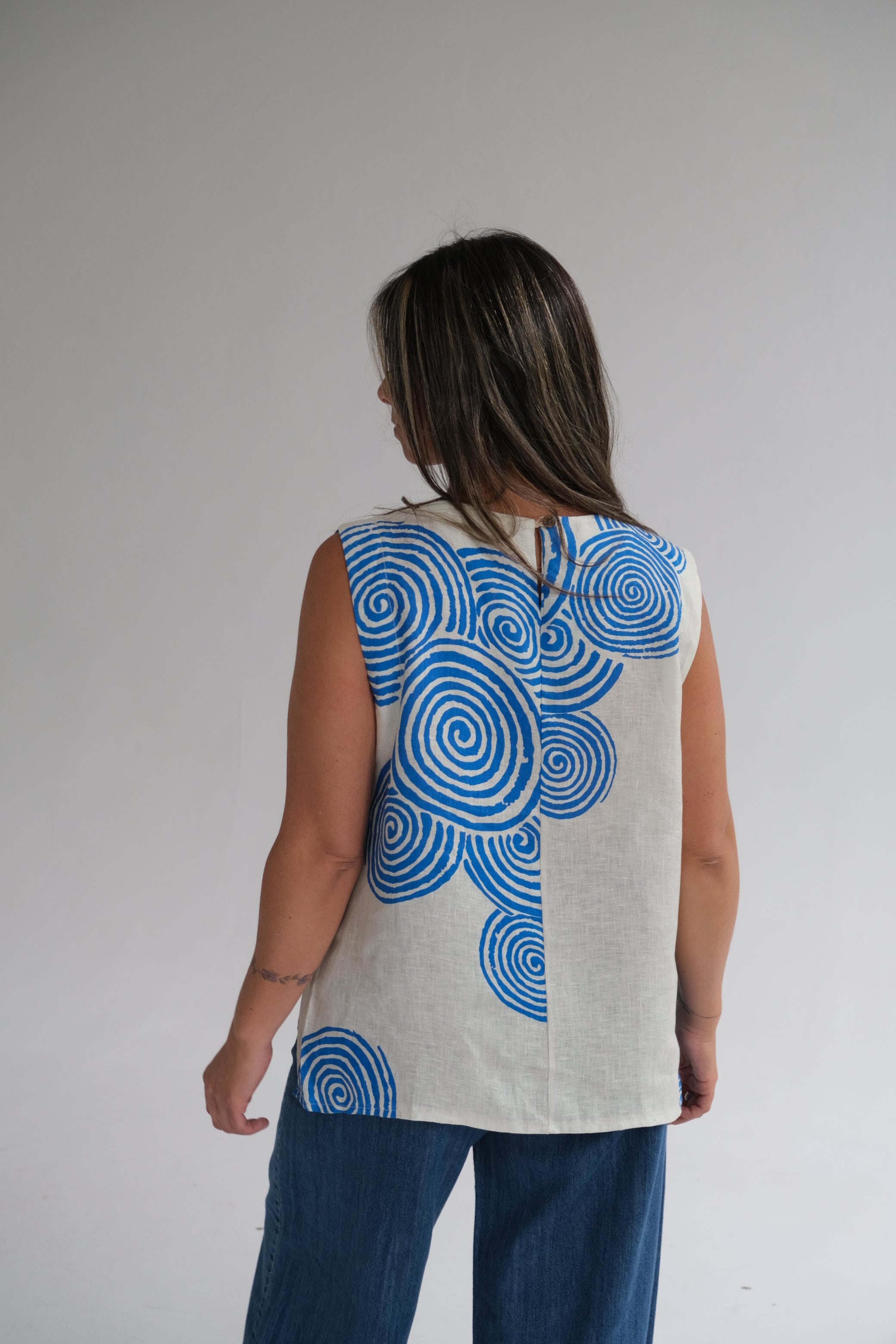 Musculosa Anthea Azul Francia