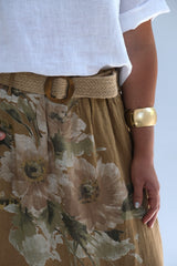 Falda Flora Camel