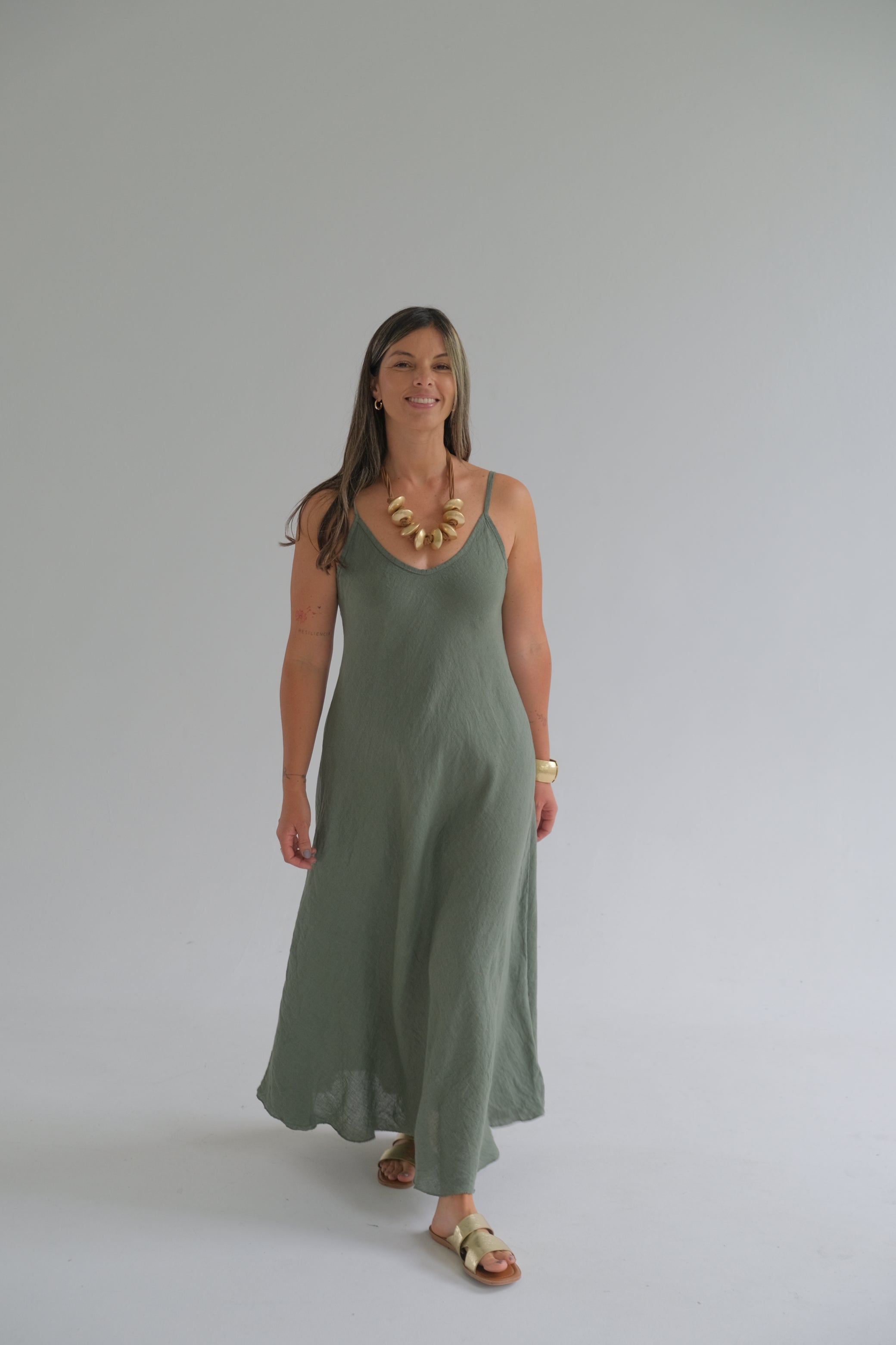 Vestido Syros Verde Musgo