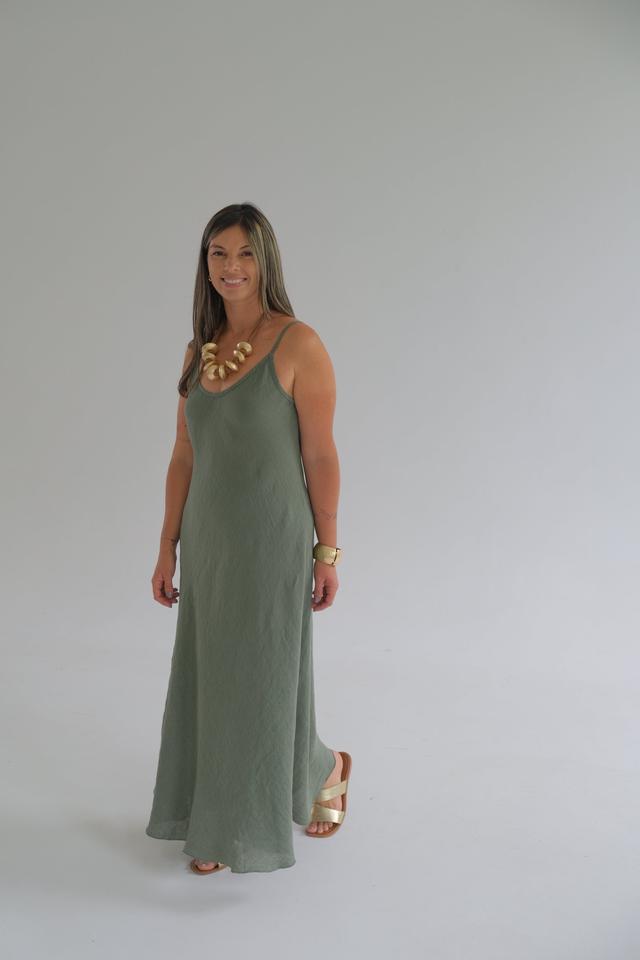 Vestido Syros Verde Musgo