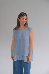 Musculosa Bluma Azul Jean
