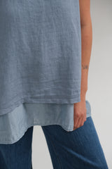 Musculosa Bluma Azul Jean