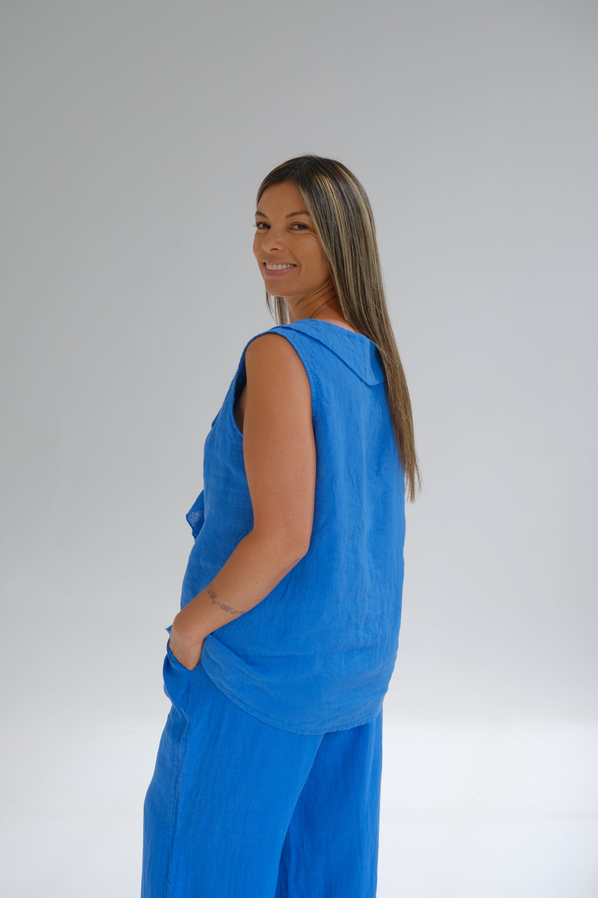 Musculosa Aurelia Azul Francia