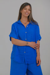 Camisa Aleli básica azul Francia
