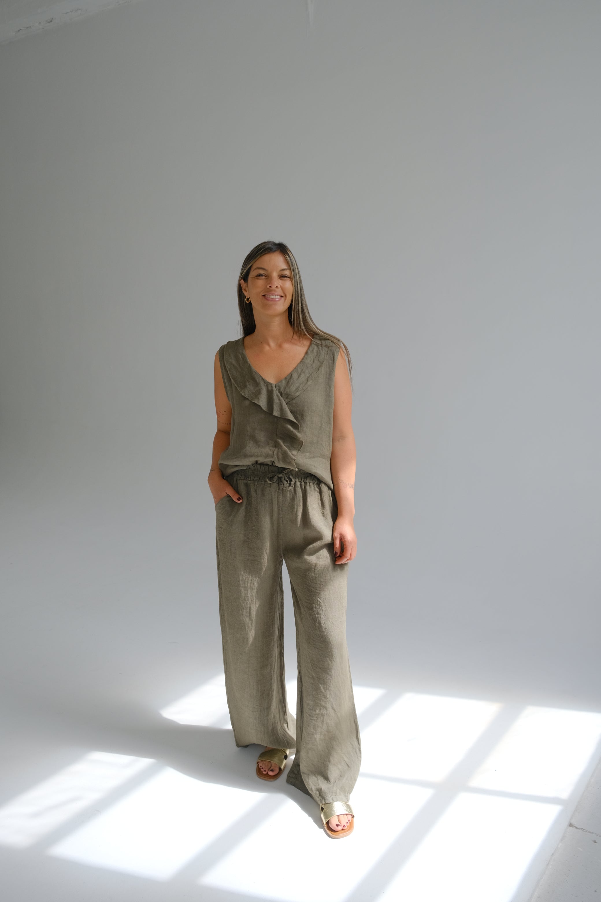 Pantalon Clio Verde Seco