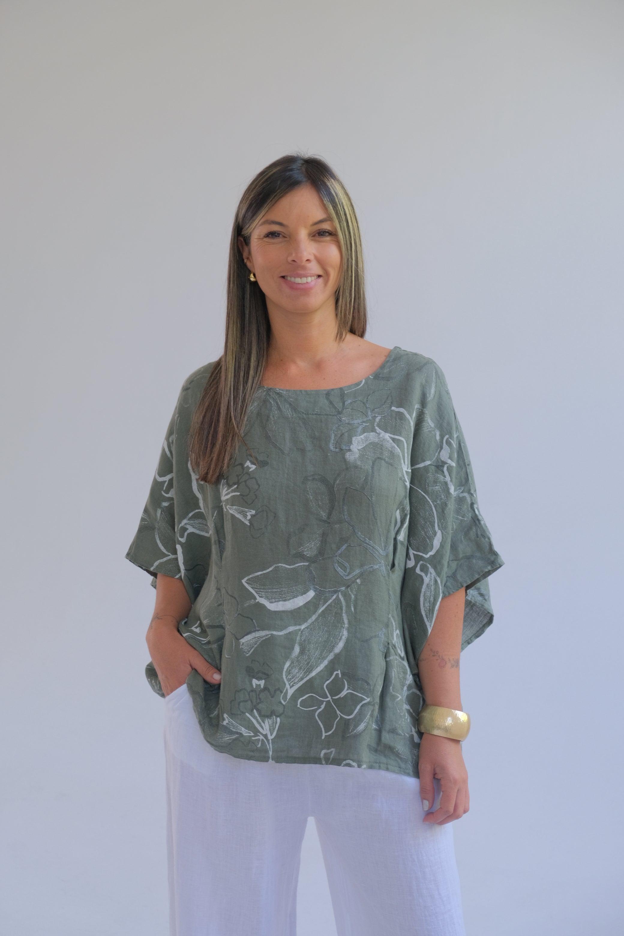 Blusa Lina Verde Seco