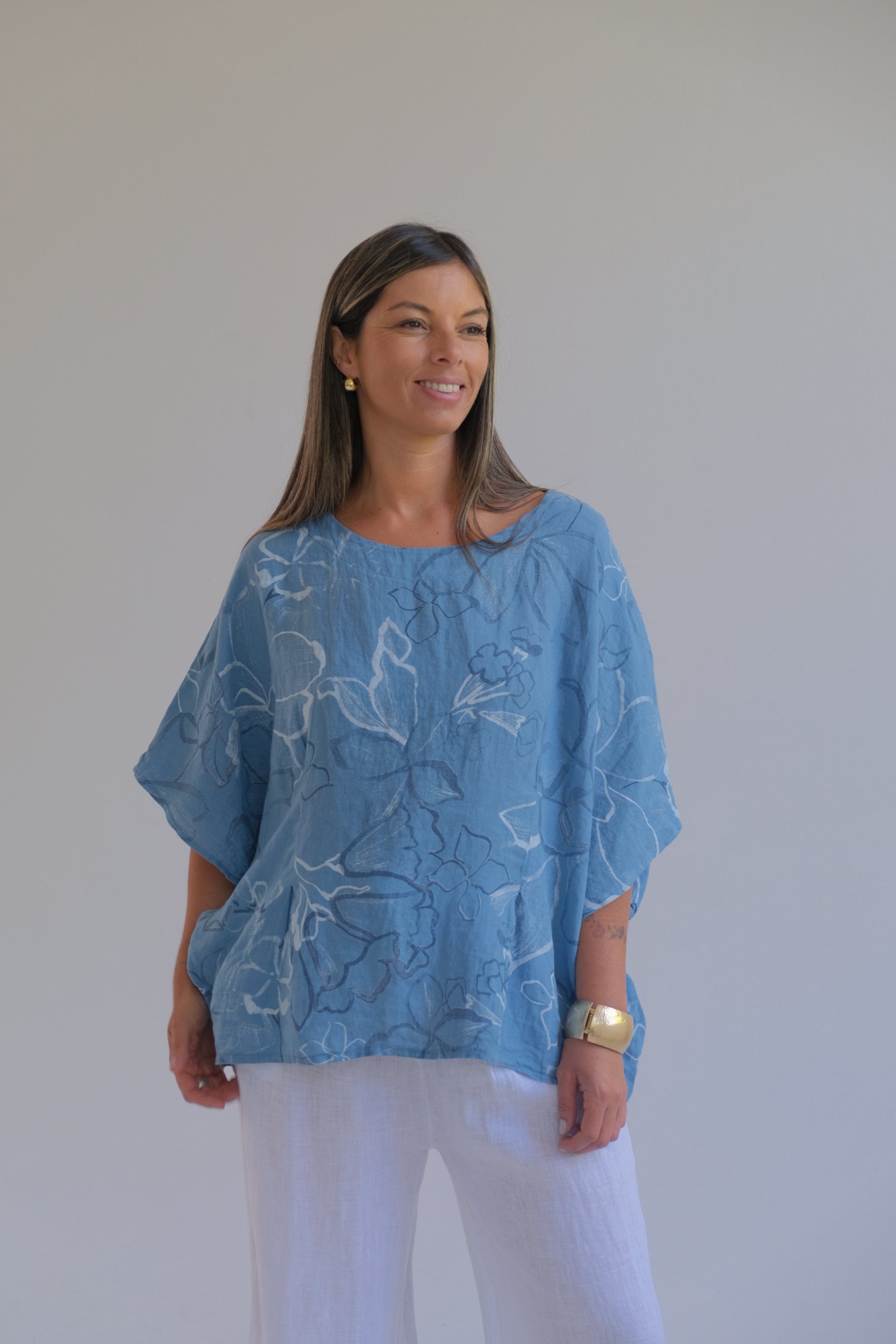 Blusa Lina Azul Jean