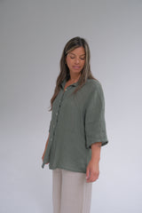 Camisa Aleli básica verde seco