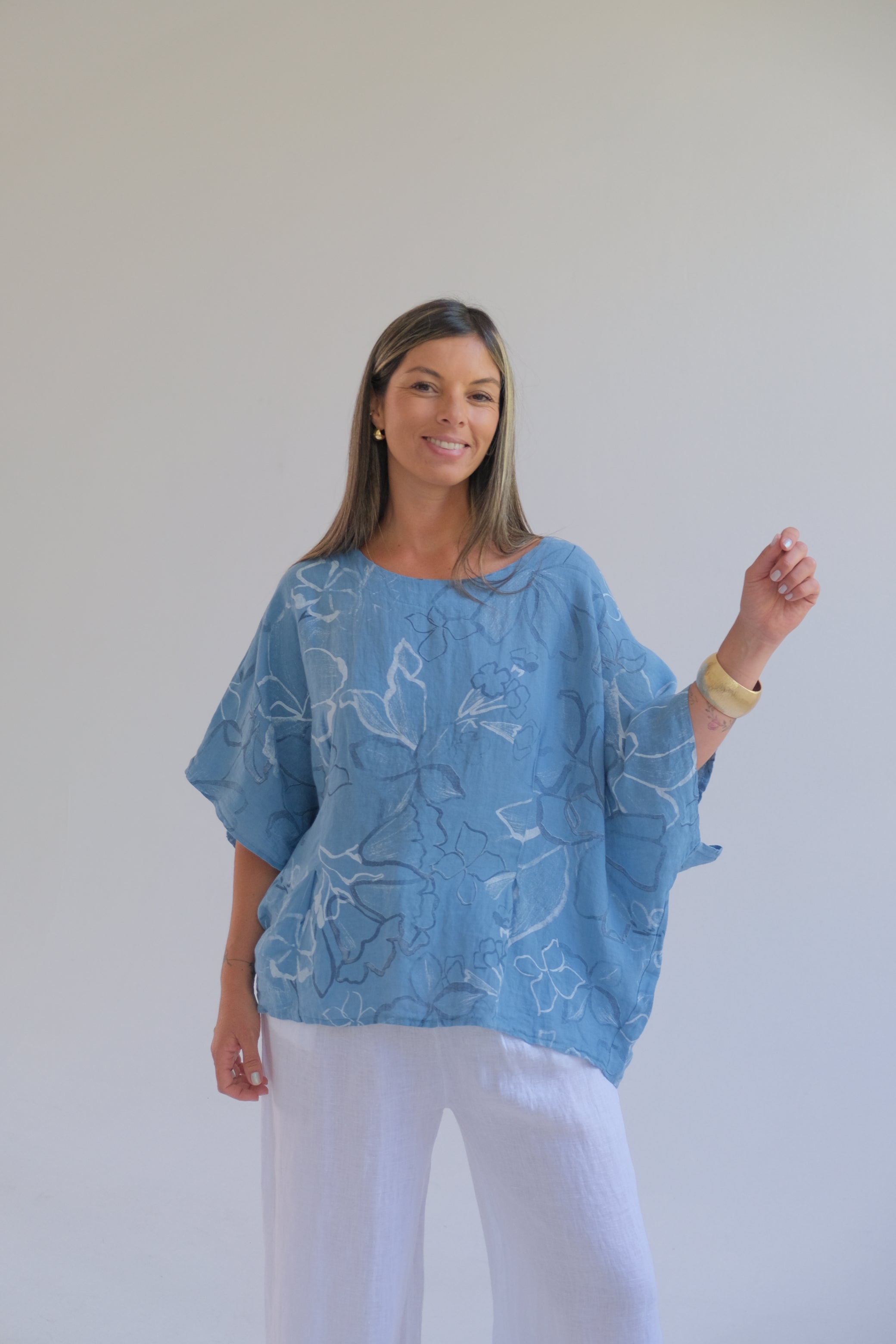 Blusa Lina Azul Jean
