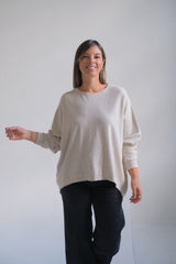 Sweater Detalle Botones Beige