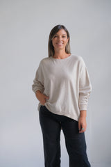 Sweater Detalle Botones Beige