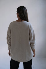 Sweater Detalle Botones Beige