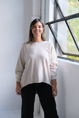 Sweater Detalle Botones Beige