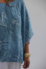 Blusa Lina Azul Jean