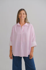 Blusa Rayas Fucsia