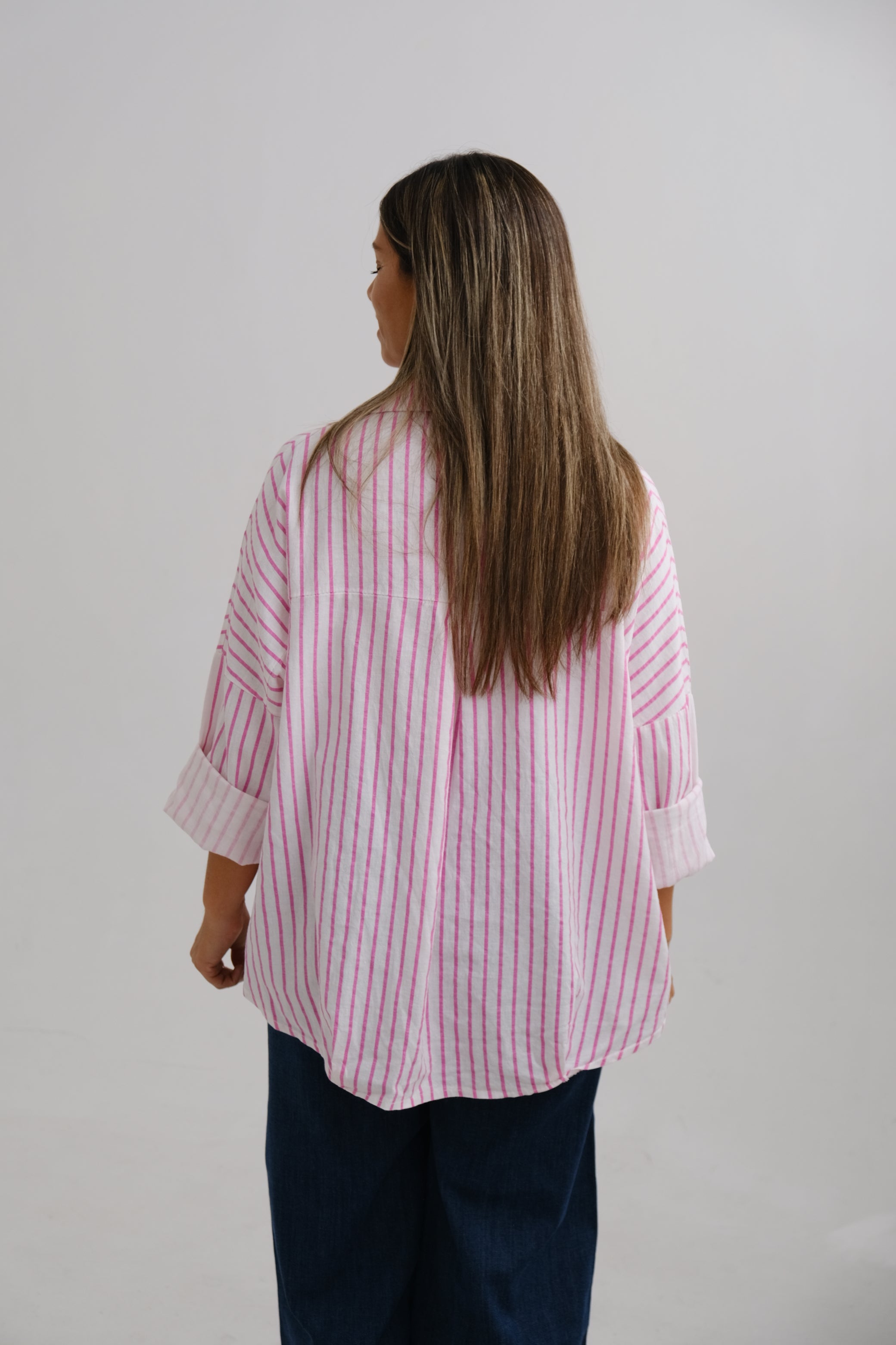 Blusa Rayas Fucsia