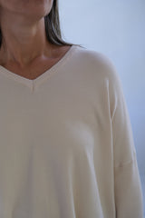 Sweater Basic V Crudo