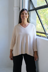 Sweater Basic V Crudo