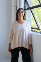 Sweater Basic V Crudo