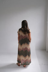 Vestido Clau Verde y Rosa