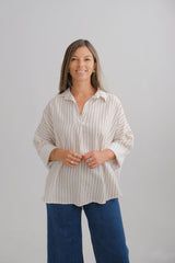 Blusa Rayas Beige