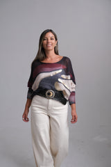 Sweater Pétalo Bordo