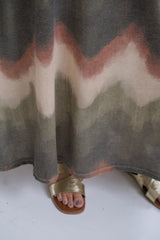 Vestido Clau Verde y Tostado