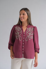 Blusa Málaga Bordó