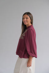 Blusa Málaga Bordó
